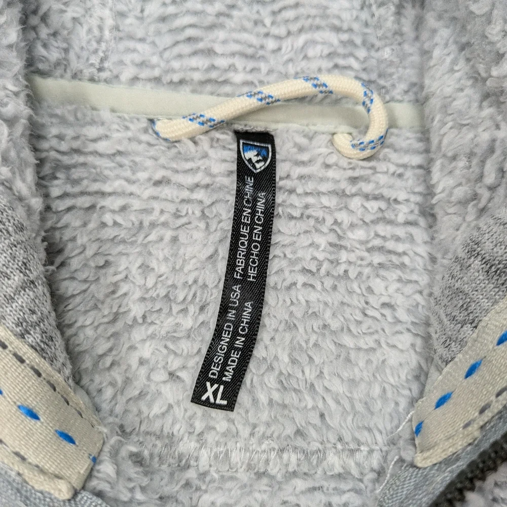 Kuhl Jacket Women's XL Gray Ash Alto Hoody Sherpa Fleece Full Zip Coat Outdoor - Picture 6 of 9
